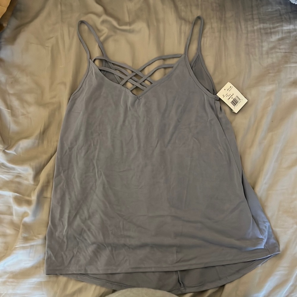 Blue moa moa size small strap tank top. New with tags.
